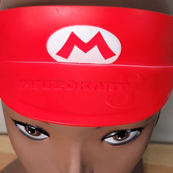 Mario Kart Kids Red Mario Small Plastic Visor - Picture 2 of 6